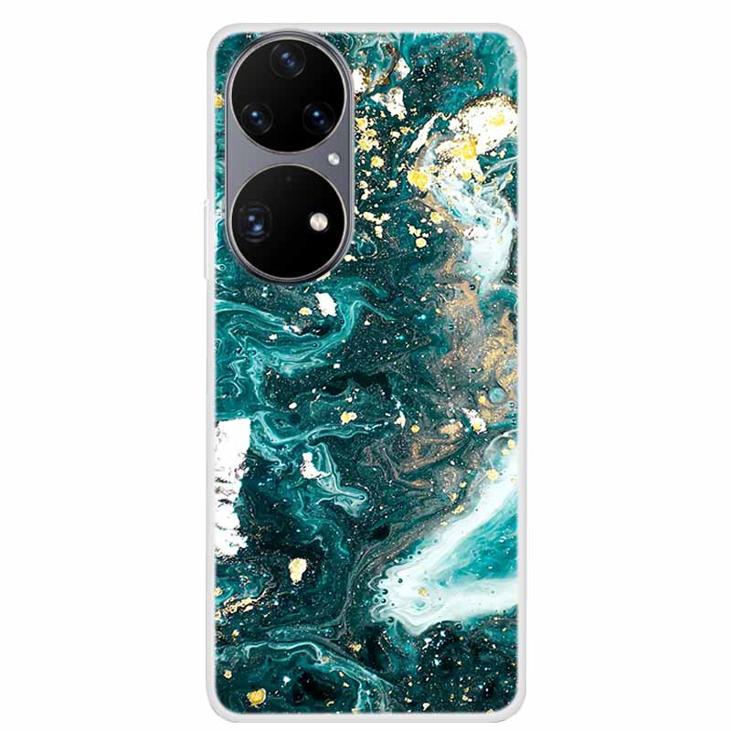 For Huawei P50 Pro Case P50 P50E Clear Fashion TPU Silicone Shockproof Phone Case for Huawei P50 Pro Case P 50 Protective P50Pro