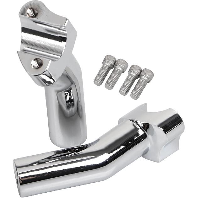 Chrome 4 inch Pullback Handlebar Risers Fit for Harley 1  Handlebars Dyna Street bob Fat Boy Heritage Softail 4  Chrome
