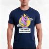 Fritts Cartoons Purple People Eater Tshirt Summer Casual Cotton Tee Oversized Streetwear Tops Vintage Graphic Print