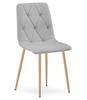 Libra Chair - Light Gray Fabric / Wood Color Legs X 2