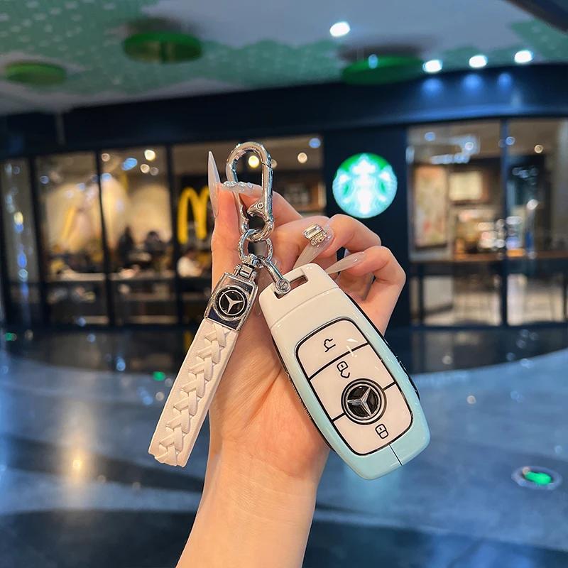 Car Key Case Cover Shell Fob for Mercedes Benz Cla250 Mercedes Benz GLS53 2019 GLS450 Maybach GLS600 2021 AMG C63S GLE 450 2020 gfu1