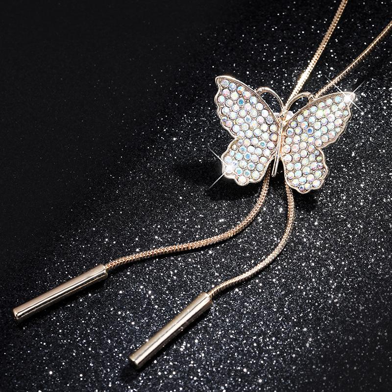 

Premium Necklace Butterfly For Women Long Elegant Snake Chain With Stunning Details золотий