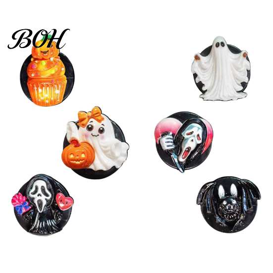 Seasonal Car Vent Ornaments 6 Pcs Halloween Air Clips, Cute Pumpkin Ghost Grim Reaper Bat Festive Accessories for Freshener Charm, Automotive