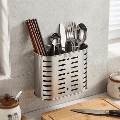 Rustless Steel Chopstick Holder Hollow Draining Hole Tableware Organizer  Tableware Sorting