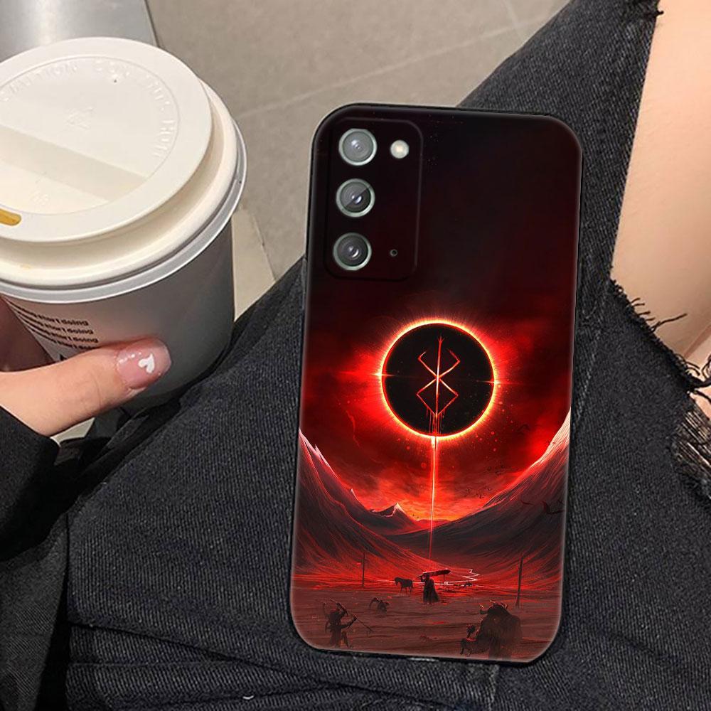 Comic B-Berserk Guts Phone Case For Samsung NOTE 20 10 M23 M53 A80 A70 A50 A30 A24 A13 A12 A07 A06 A05S A04 A03S A03 A04E Cover
