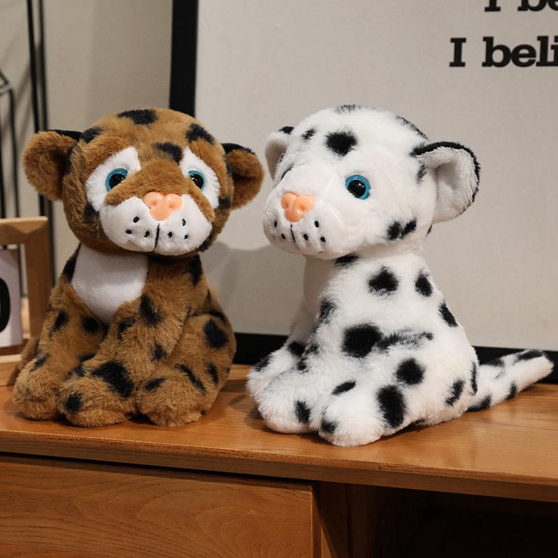 Simulation High Quality Wild Animal Tiger Plush Doll Lifelike Cute Leopard Plush Toy Home Decoration Gift