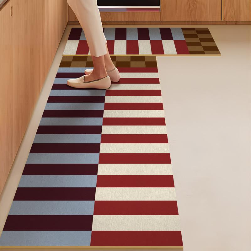 

2pcs Antique Kitchen Floor Mat Home Decoration Porch Entry Door Mat Bathroom Absorbent Non-Slip Foot Mat Long Carpet 50x80and50x120cm