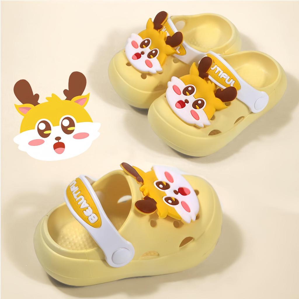 Kids' Cute Bear Non-Slip Summer Slippers: Soft Sole, Cool Clogs for Boys & Girls