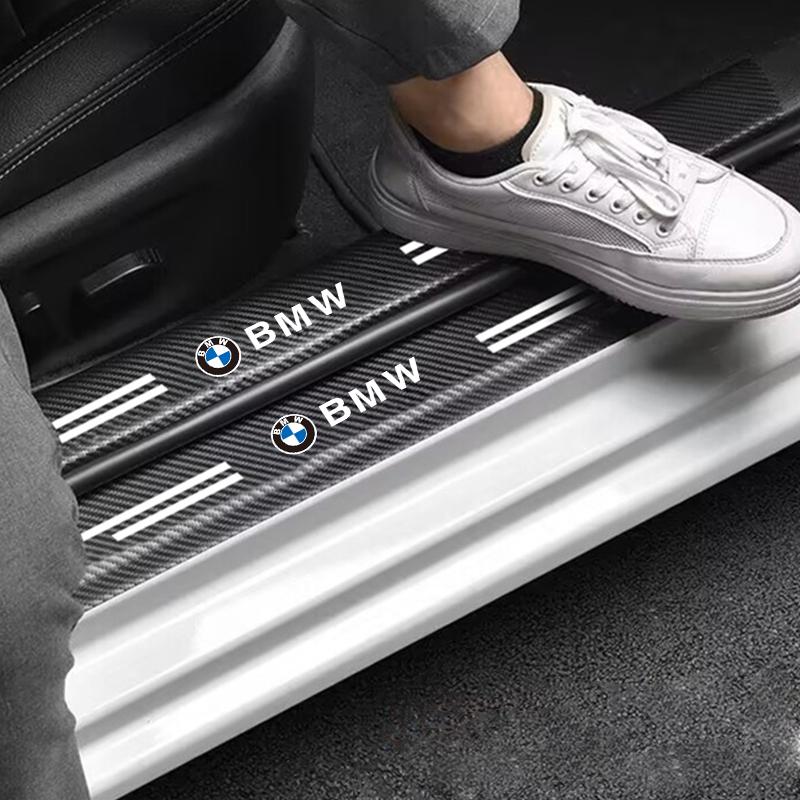 Car Door Sill Carbon Fiber Sticker Auto Protector Strip Waterproof For BMW Performance 3 5 7 Series F30 E90 F20 E46 E60 E70 E87