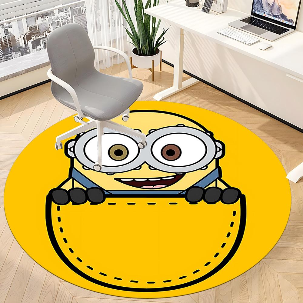 1pc Pocket Minion Office Round Area Rug, Under Office Chairs Bedroom Living Room Home Decor  A1022260