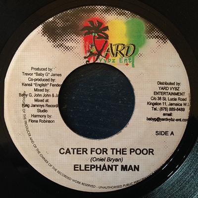 7inch Record ELEPHANT MAN - Cater For The Poor NONE Yard Vybz Ent. 2006 Jamaica Reggae, Ska & Dub Used