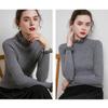 Ruffles Half High Neck Sweater Knitted Pullover Women's Long Sleeved Lace Long Sleeves Bottoming Shirt Commute Simple Casual Knitwear Autumn