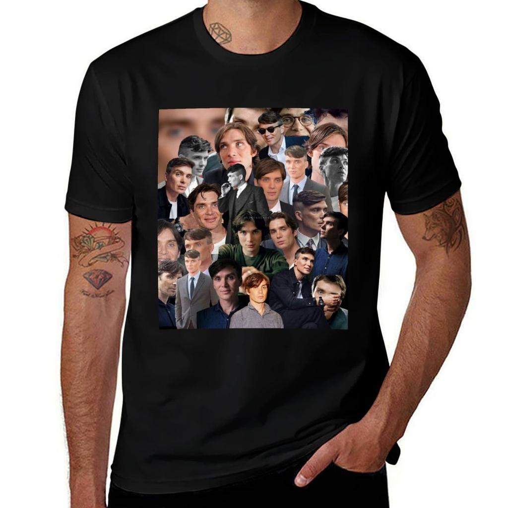 Cillian Murphy Photo Collage Tshirt Odor Resistant Short Sleeve Top Tshirt