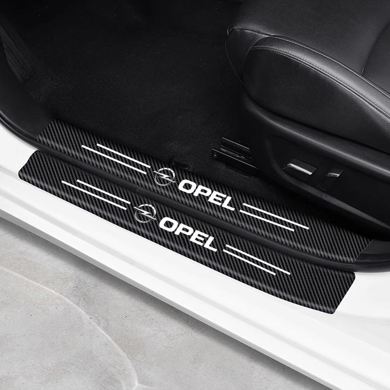 5Pcs Car Door Sticker Threshold Anti Scratch Decals Accessories For Opel Astra Grandland Corsa Mokka Frontera Insignia Zafira