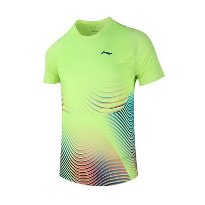 Li Ning Badminton Serie Schnelltrocknend Kühl Schweißabsorbierend Atmungsaktiv Wettkampfbekleidung Unisex Sportbekleidung Fluoreszierend-Gelb Grün AAYS059-1