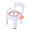 Squat Toilet Commode Chair Detachable Foldable Non Slip Armrest Backrest Cushion Quick Drying Extra Wide Commode Bathroom Sitting Bath Stool