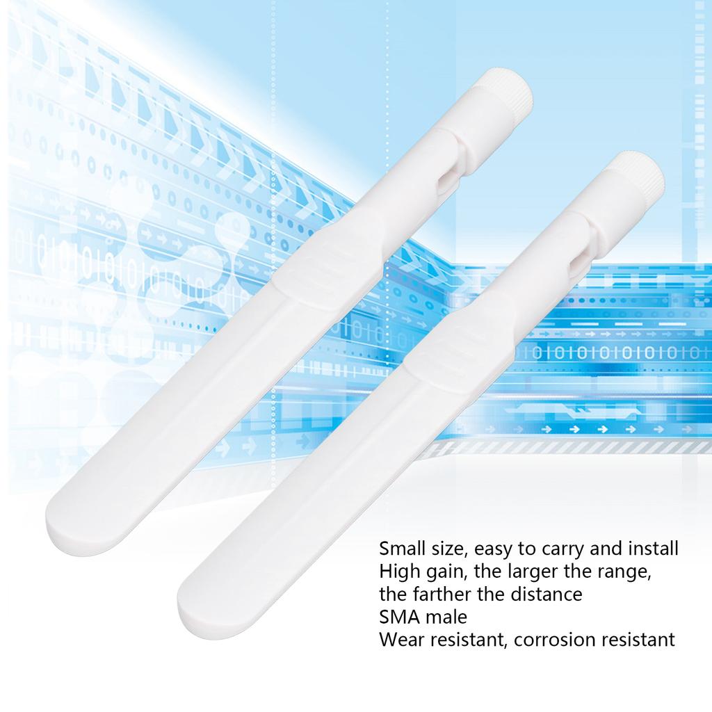 2Pcs Omnidirectional   2.4GHzCelsius5.8GHz 2 Frequency WiFi Router SMA Male Foldable Glue Stick
