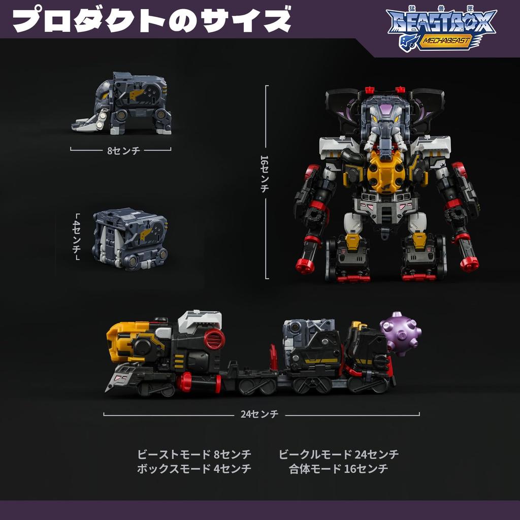 52TOYS BEASTBOX MEGA Series MECHABEAST PHYCHOTRAIN Beast Psycho Transformation Toy Combined Figure Transform Toy Painted Highly Movable Action Figure