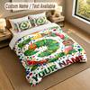 Set Biancheria da Letto 3 Pezzi Tema Viaggio Avventuroso Testo e Nome Personalizzati 1 Lenzuolo 2 Federe Biancheria da Letto per la Casa 1 pezzo