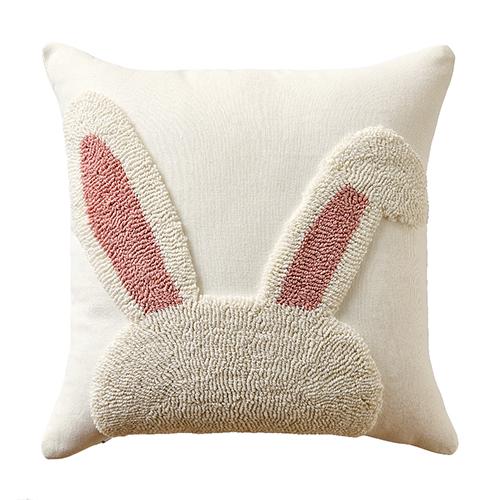 1PC LOZUJOJU Modern Cute Cartoon Design Plush Embroidered Pillowcase Children's Cushion Cover for Sofa Living Room Bedroom Home Decor