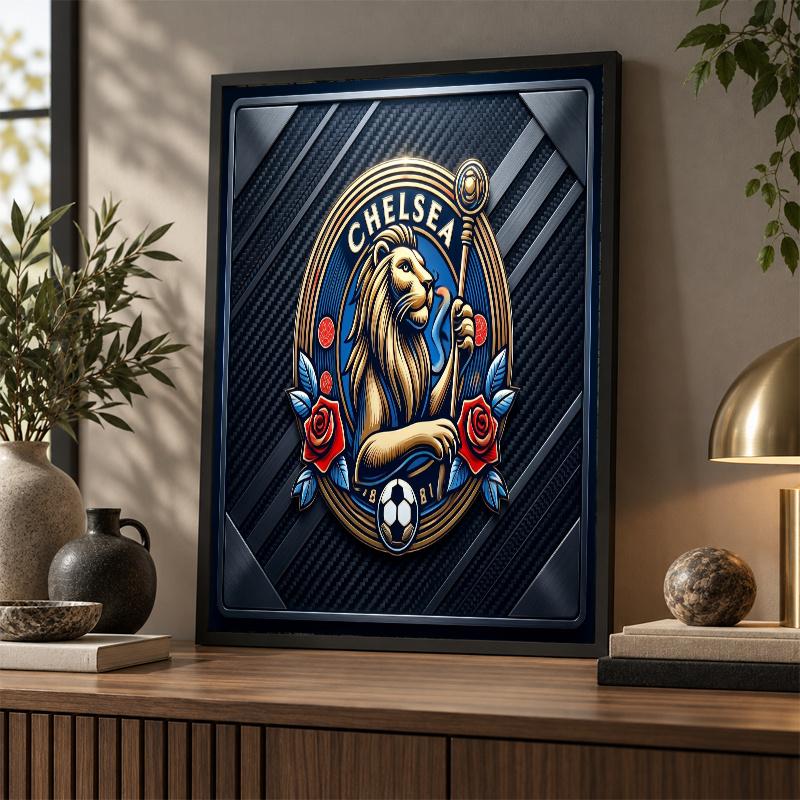 Chelsea FC Diamond Painting Kit 5D Full Drill DIY Diamond Mosaic Wall Art Home Decor