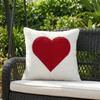 Soft Valentine Heart Pattern Pillowcase Embroidery Decorative Tufted Cushion Case 45CM Square Throw Pillow Cover Bedroom