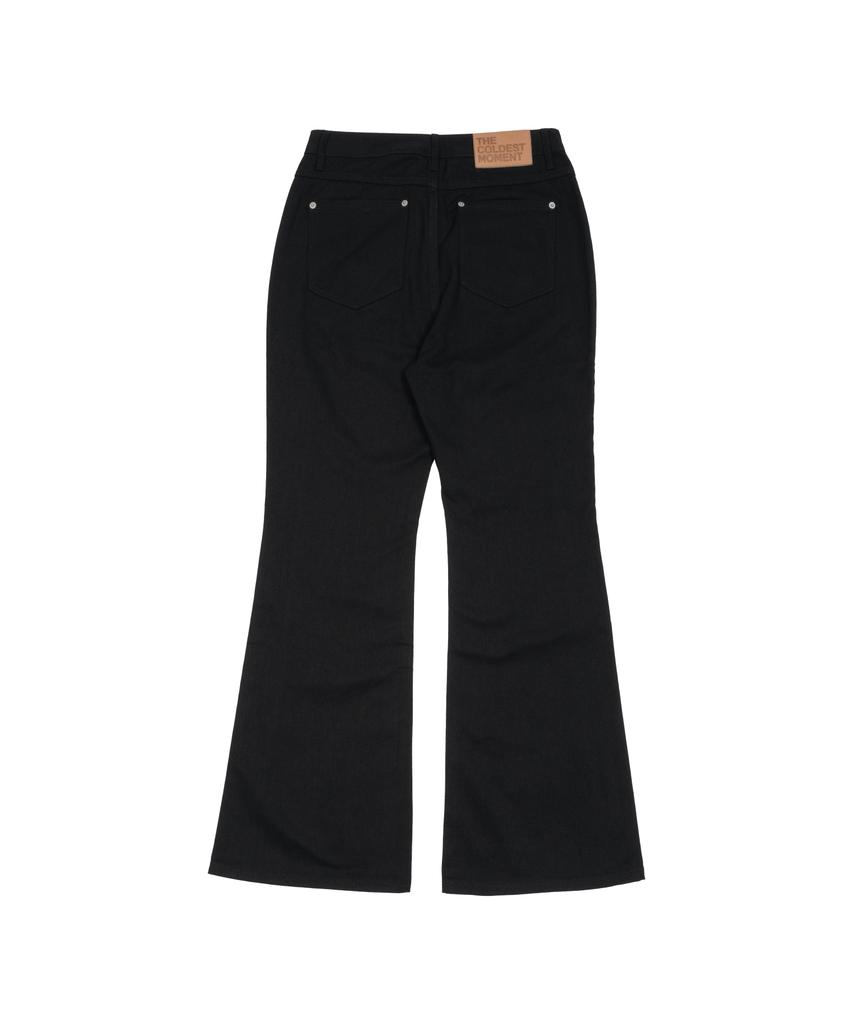 THE COLDEST MOMENT Tcm Flare Snap Pants (Black)