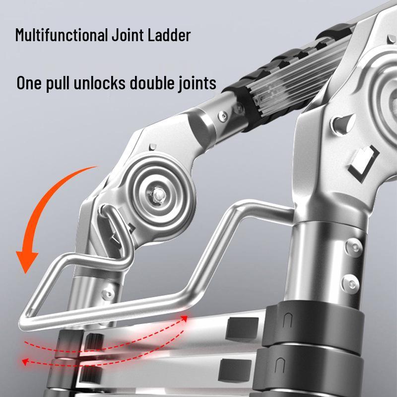 Multifunctional Stainless Steel Telescopic Ladder: A-Frame, Extension, Straight, Folding, Household/Engineering Use
