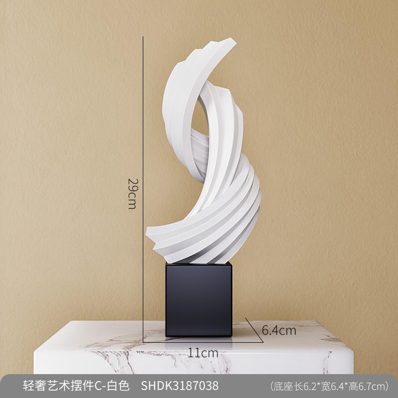 Modern Minimalist Resin Art Decor Sculpture Living Room TV Cabinet Shelf Decoration Gift Housewarming