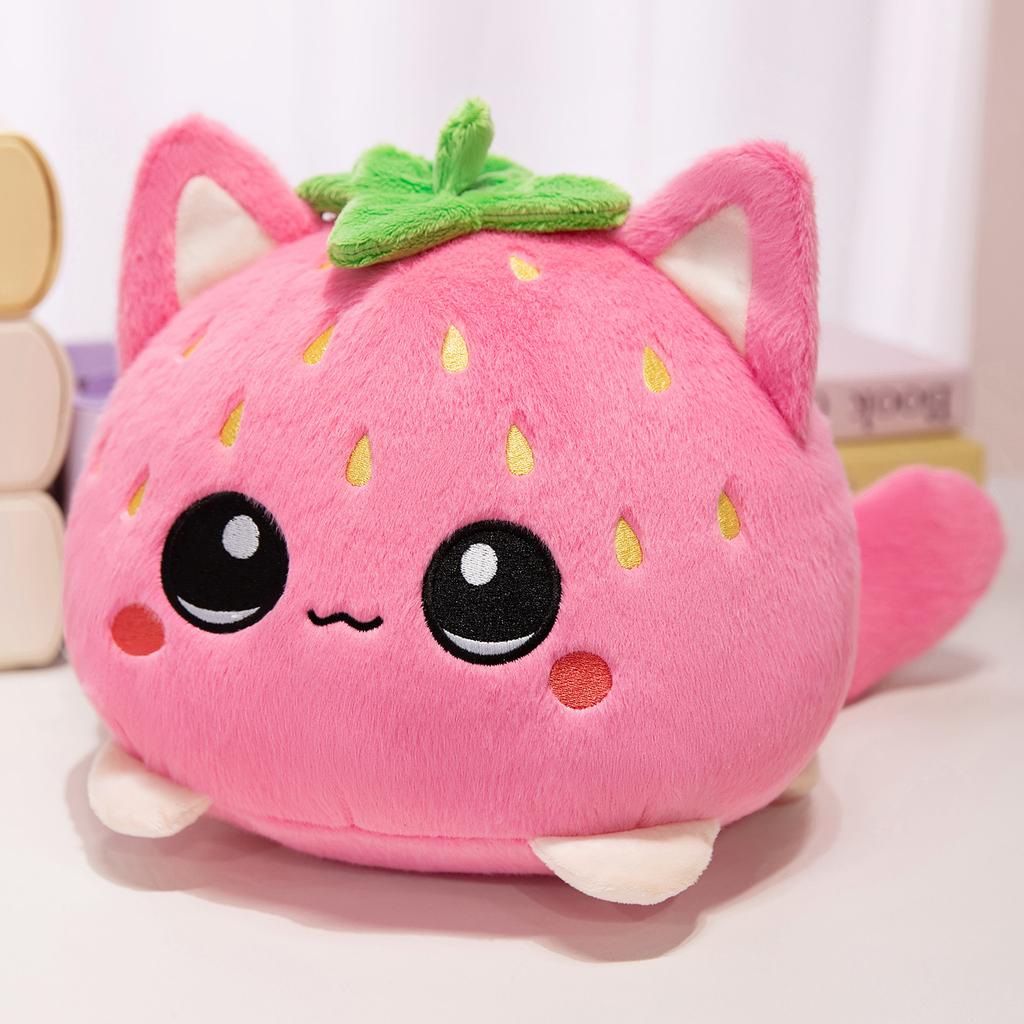 Cute Plush Stuffed Toys Soft Dolls Fruit Cats Home Decor And Children'S Birthday Christmas Gifts