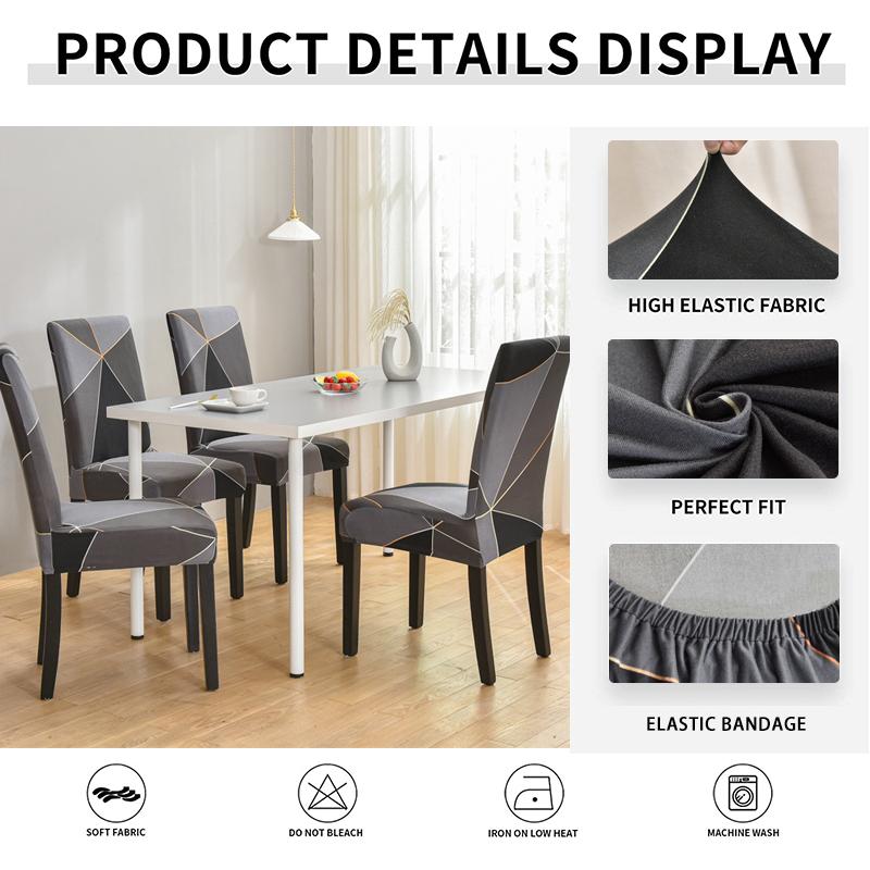 Dining Room Chair Covers Set Of 1/2/4/6Pieces, Removable Washable Chair Covers For Dining Chairs Stretch Parson Chair Slipcover