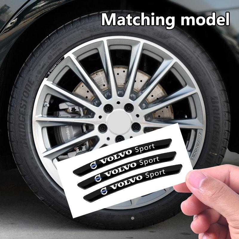 4pcs Aluminium Car Wheel Hub Rims Stickers Decoration Emblem Accessories For Volvo Rdesign XC60 XC40 V60 V40 EX30 XC90 S60 C30