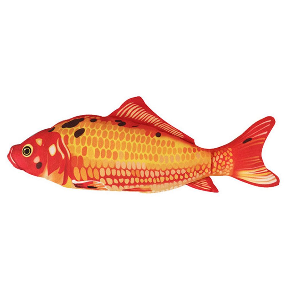 Elektrisches Fisch Katzenspielzeug Plüsch Beweglich Wedelnd Springend Automatische Simulation Fisch Wiederaufladbares Haustierspielzeug