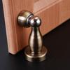 No-Drill Stainless Steel Magnetic Door Stopper & Holder with Invisible Floor Suction Cup, Anti-Collision Bumper for Bathroom.