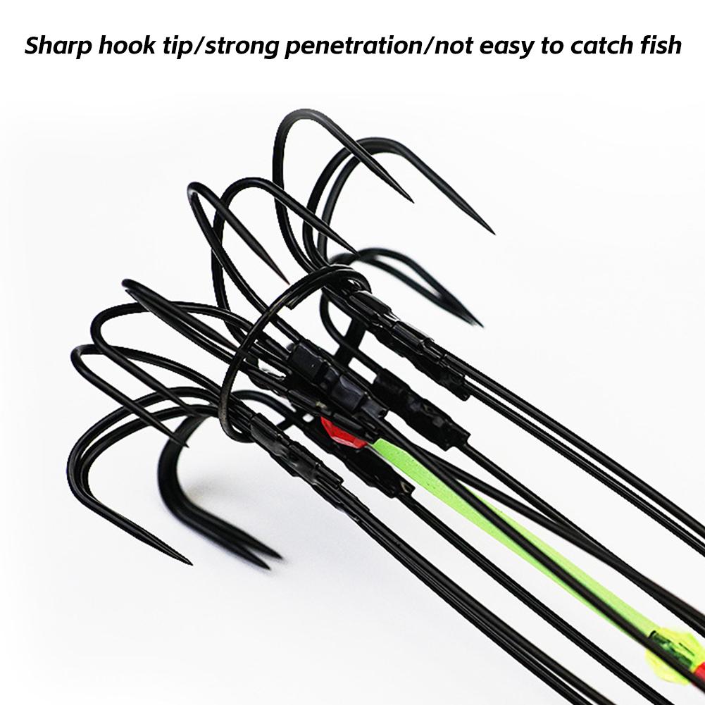1PC Luminous Leatherjacket Fish Hook With Bait Cage Anti-Hanging Bottom Upside-Down Umbrella-Shaped Fishhook Fishing Gear
