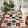 Christmas Printed Square Area Rug Soft Non Slip Floor Carpet For Bedroom Holiday Gift