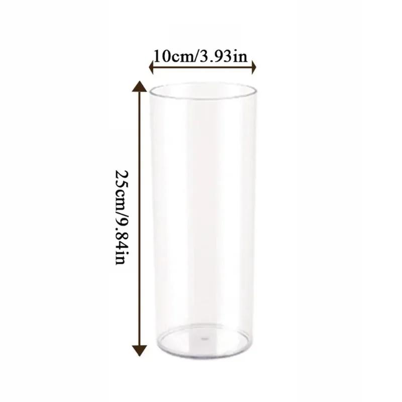 Shatterproof Plastic Vases Tall Large Transparent Flower Vase Hydroponic Decoration Flowerpot  Acrylic Cylinder Vases