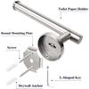 2PCS SUS 304 Stainless Steel Toilet Paper Holder, Brushed Nickel Wall Mount Toilet Roll Holder, Rustproof Single Bar for Bathroom Kitchen Washroom