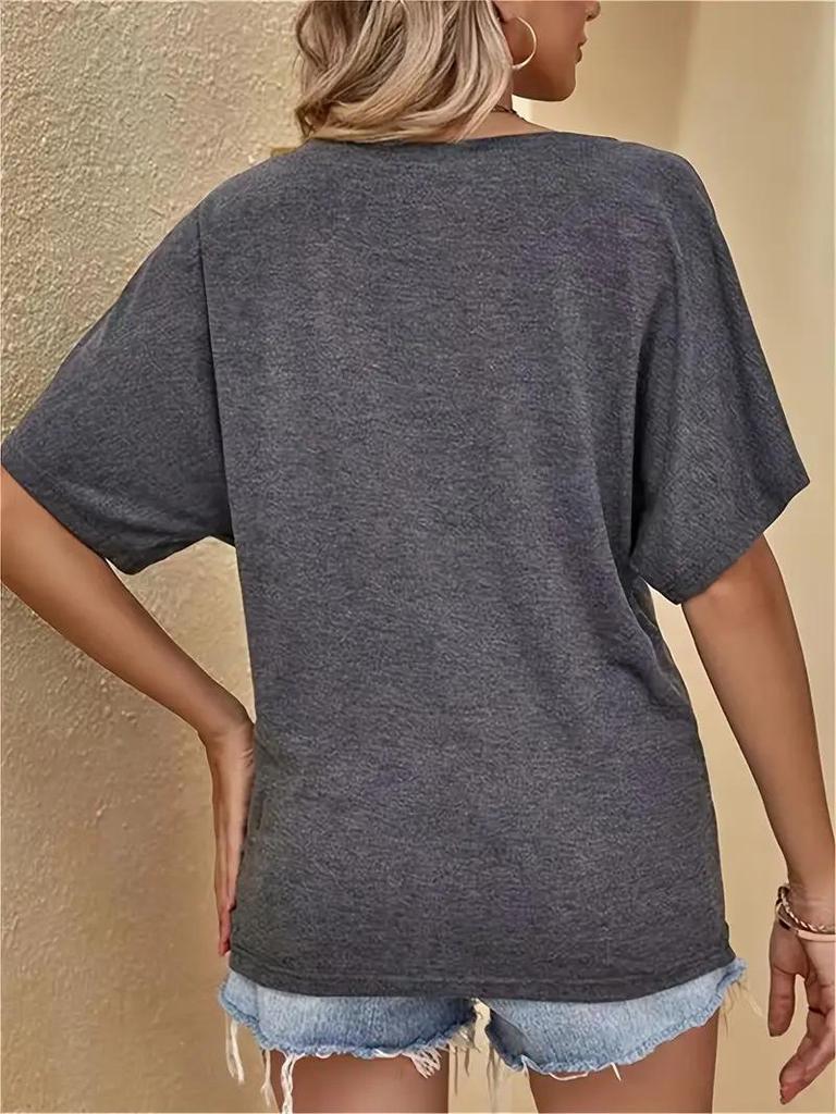 2024 European & American Women's Loose Batwing Casual Top