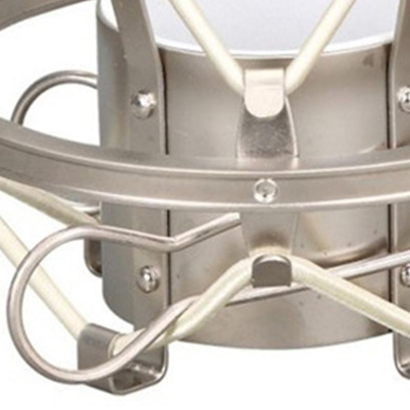 Mikrofon Spinne Metall Mikrofon Spinne Halter Ständer Anti-Vibration für Videoaufnahmen Silber