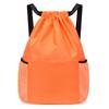 Water-Resistant Foldable Large Capacity Drawstring Sports Backpack with Logo Print for Fitness and Basketball