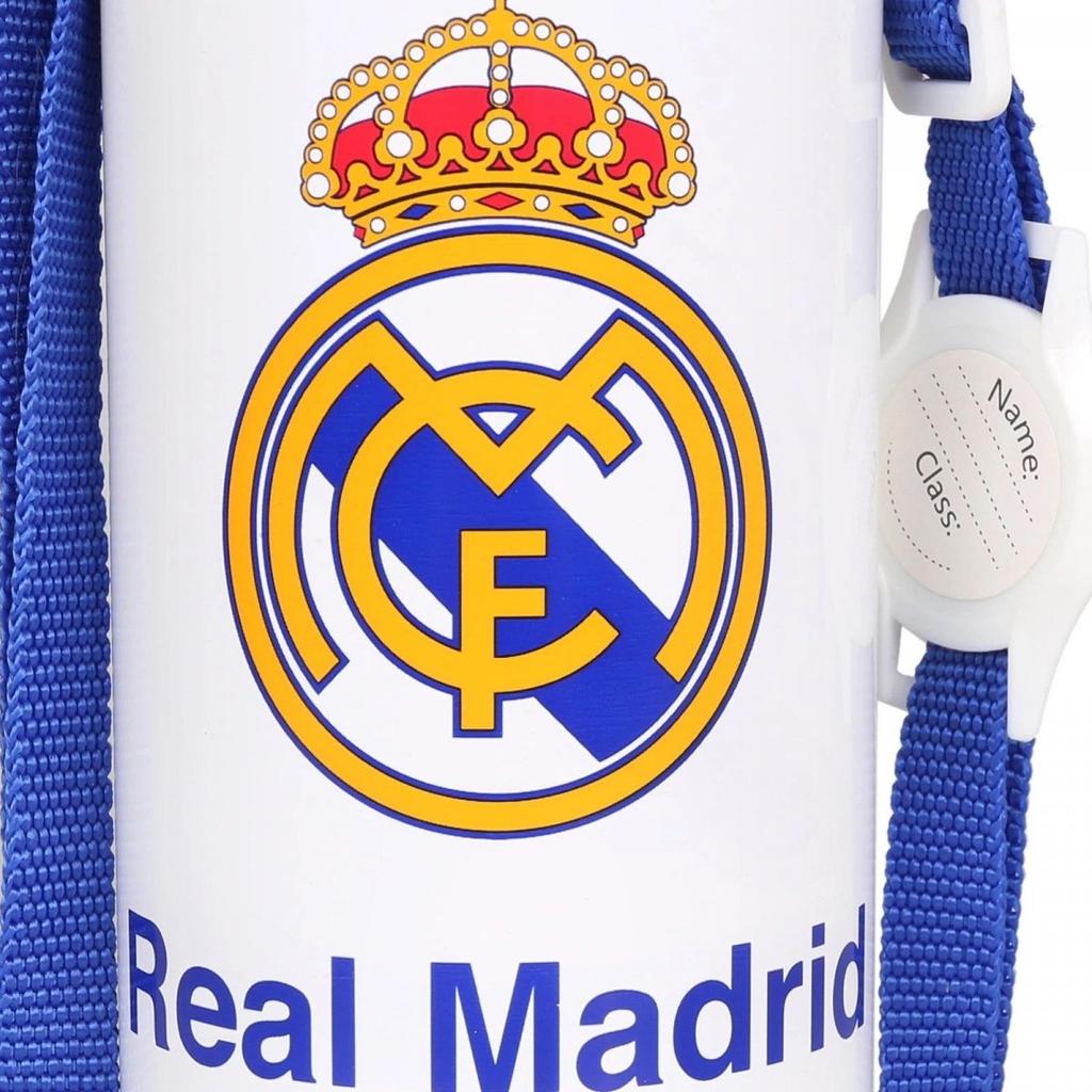 Real Madrid Aluminum Bottle with Mouthpiece and Strap 600 ml RM00005 Multicolor