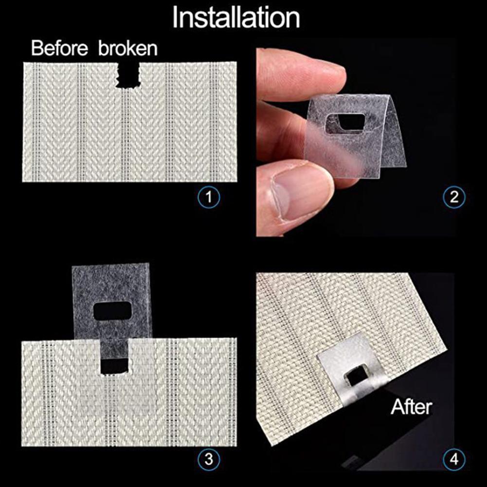 30Pcs Curtain Repair Stickers Blind Fixers Easy Blinds Tabs Parts White Vertical Louver Repair Slats Vertical Fixing Window