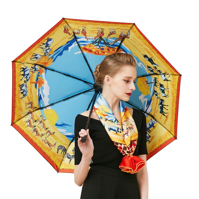 Aurora Kenya Dream Mulberry Silk Scarf & Brooch Set