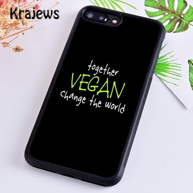 Krajews Love Animal Vegan Quotes Soft Phone Case Cover For iPhone 17 Air 16 15 14 plus 11 12 13 pro max coque Fundas