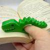 2pcs Dinosaur Thumb Bookmarks - Green Dinosaur Design, Durable PP Material, Portable Page Separator, Ideal for Book Lovers, Teachers, Students