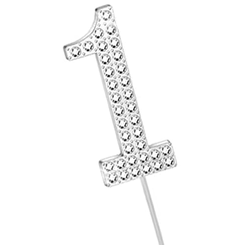 JUJUGO Number 0-9 Birthday Cake Topper, Cake Insert Card, Water Drill, Birthday Decoration, Cake Ornament, Commemorative Photo, Handmade Cake, Cake Sp