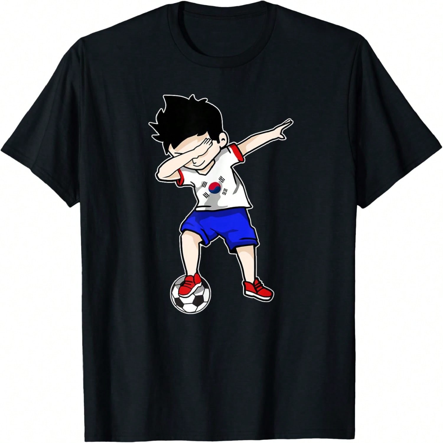 Dabbing Soccer Boy South Korea Football - Korean Gift T-Shirt S