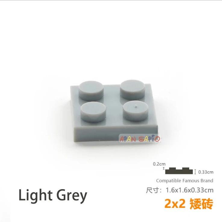 High-Quality 30Pcs/Lot Self-assembly High-Quality Blocks High-Quality Building Construction Pieces High-Quality Thin High-Quality 2X2 High-Quality