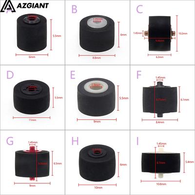 5 stuks 13x6.3x2 12.8*6.3*2.5 13*6*2.5 verschillende auto-gordelspanner drukwiel poelie dek audio druk recorder pinwiel tape recorder